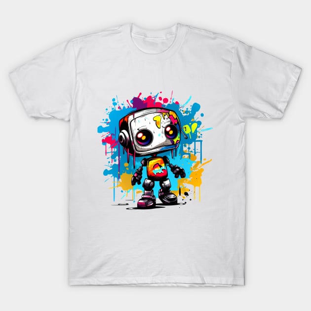 Cute cartoon Robot. Funny cyborg. T-Shirt by AndreKENO